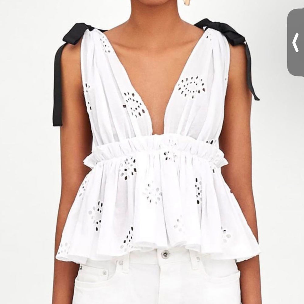 Zara eyelid babydoll top | M